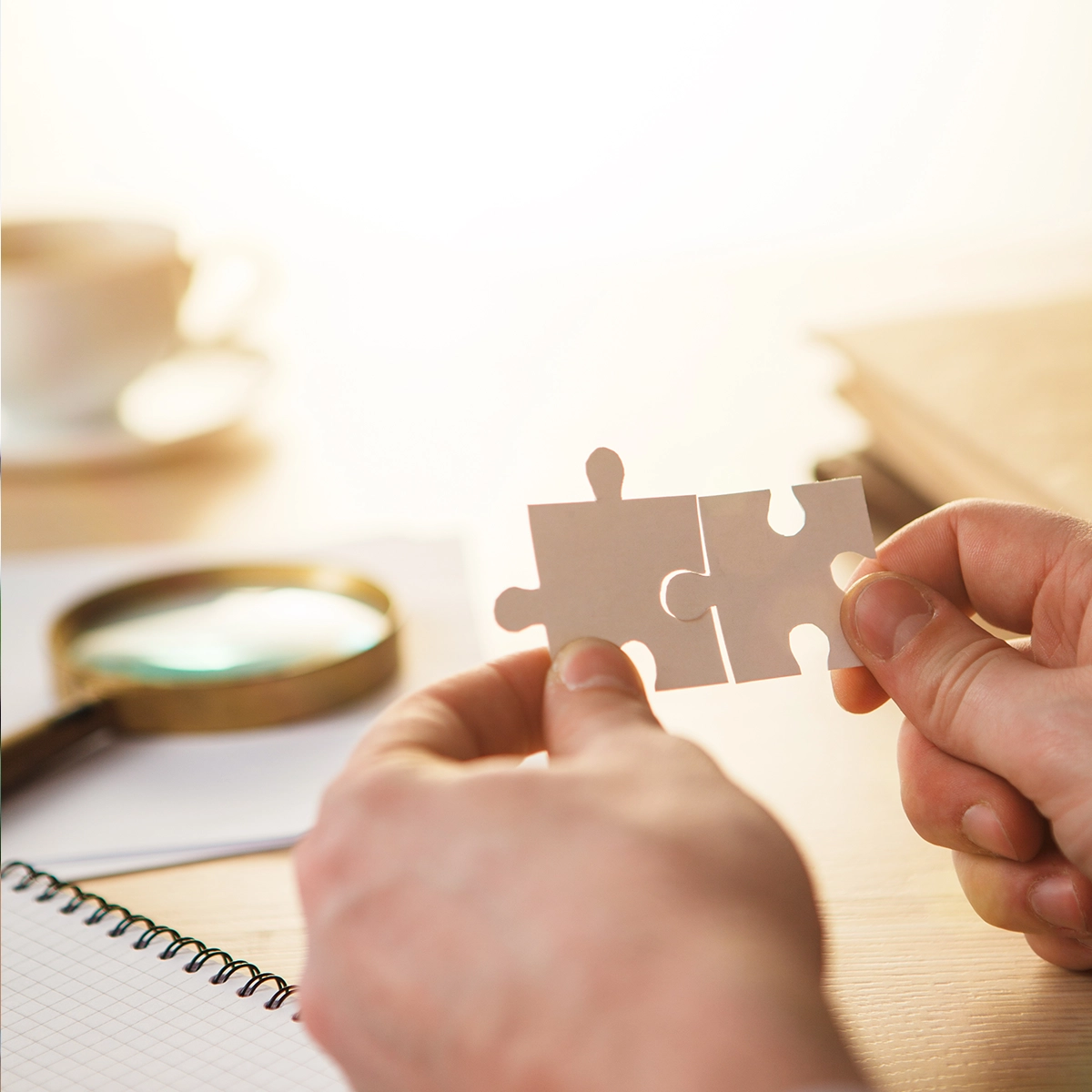 Puzzle zusammenfügen